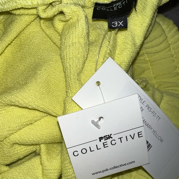 NWT PSK Collective Canary Yellow Joggers - Picture 4 of 10